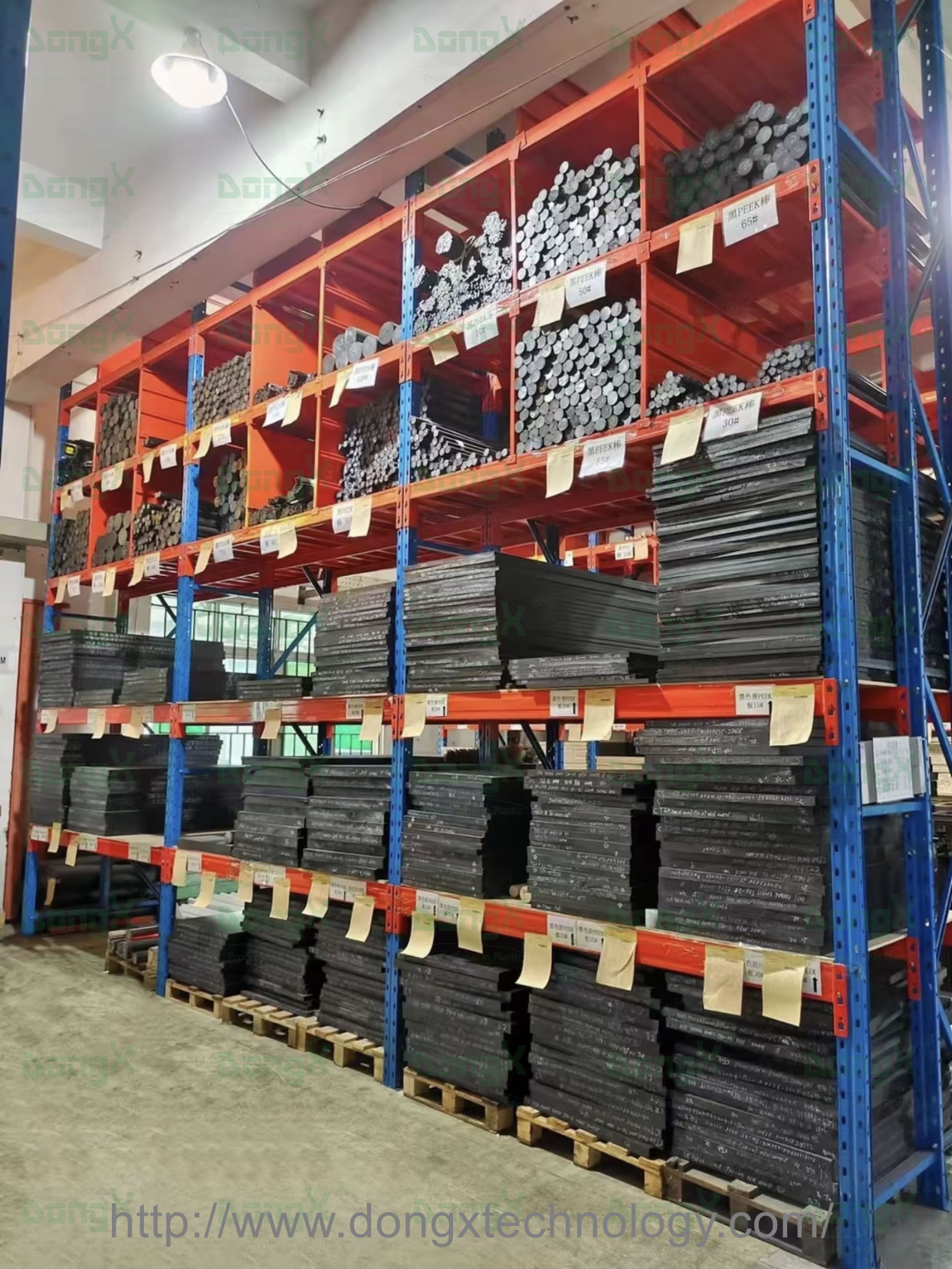DongX Natural and Black PEEK sheet and Rod warehouse